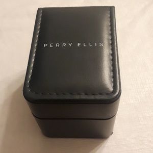 Perry Ellis watch Navy blue leather/face